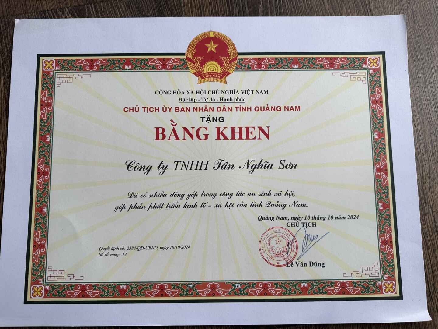 Tân Nghĩa Sơn – Những Đóng Góp Cho Cộng Đồng